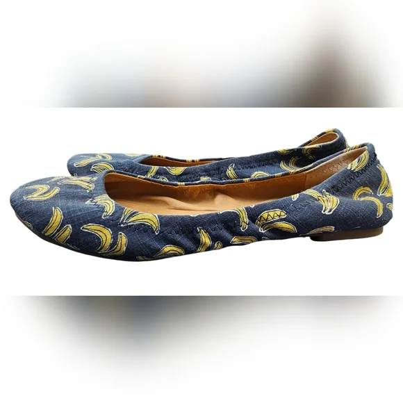 Lucky Brand GO BANANAS!!!! Dainty Low Profile Flats With Bananas - Picture 5 of 8